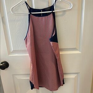 Red and Blue Checkered Tank Top